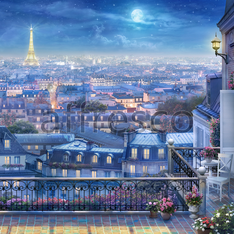 Фрески, Ночной вид Парижа