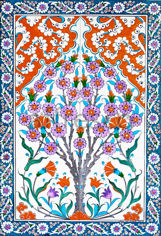Фрески, Восточный орнамент с цветами