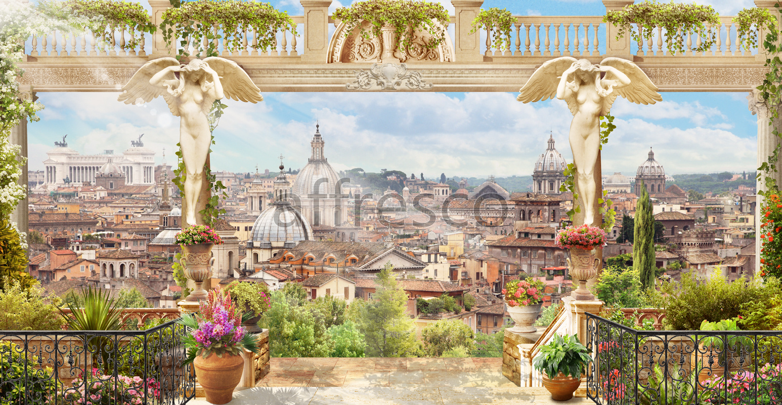 Фрески, Вид на Рим с террасы