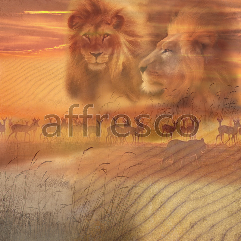 Фрески, Коллаж со львами