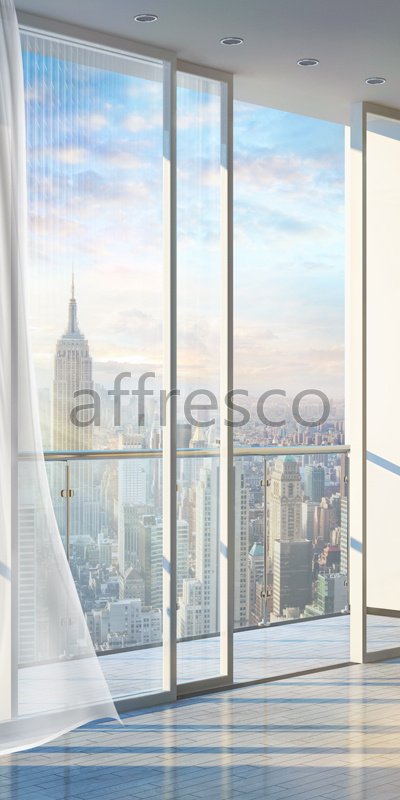 Фрески, Вид на небоскреб с балкона