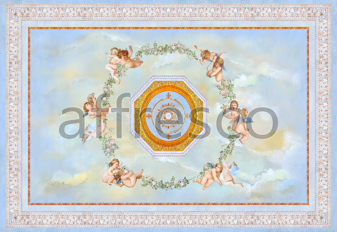 Фрески, Цветочный круг с ангелами