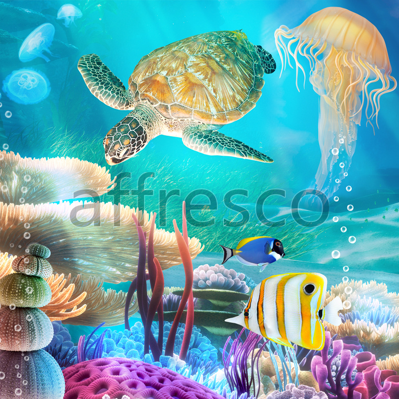Фрески, Обитатели подводного мира