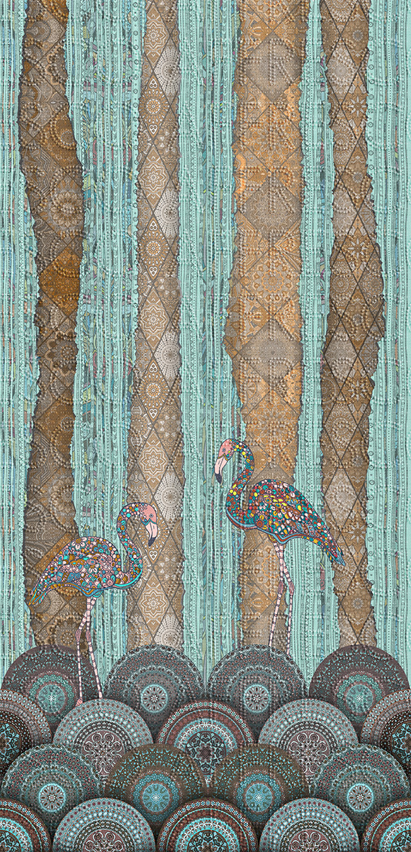 Арт. OFA1162-COL2 | Бесшовные Дизайнерские обои | Art Fabric