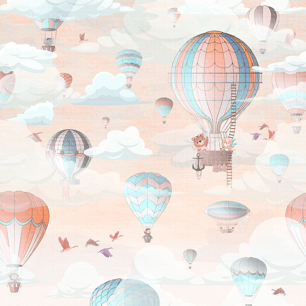 Фотообои сказочные воздушные шары, Арт. ID610-COL4, фабрика обоев Affresco