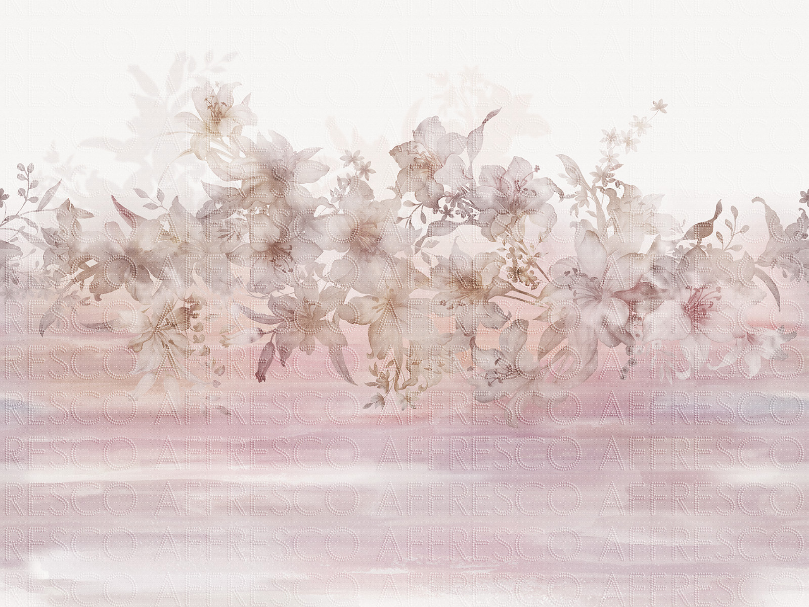 Бесшовные обои и панно, Лилии на розовой воде