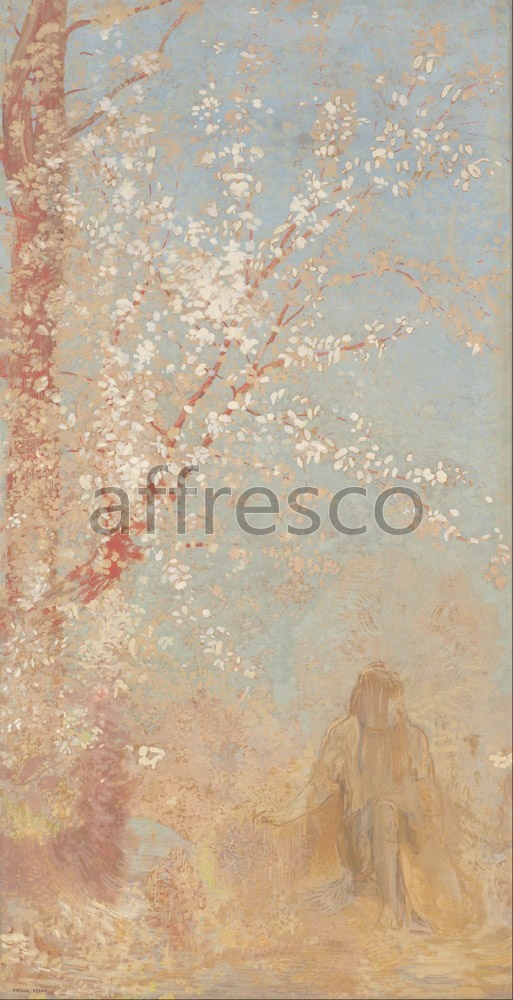 Каталог Аффреско, Импрессионисты и постимпрессионистыОдилон Редон, Под цветущими деревьями | арт. Odilon Redon, Figure under a blossoming tree