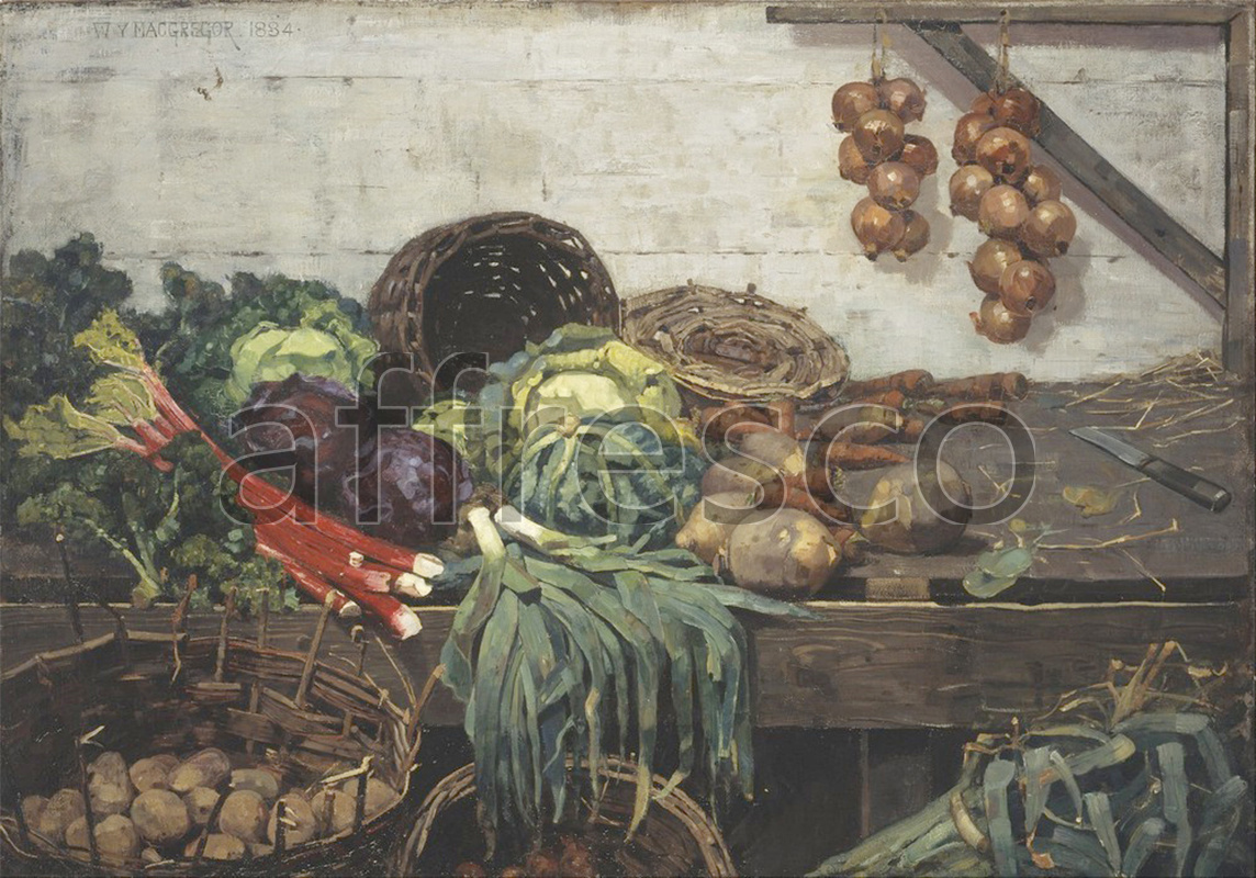 Каталог Аффреско, НатюрмортWilliam York MacGregor, The Vegetable Stall | арт. William York MacGregor, The Vegetable Stall