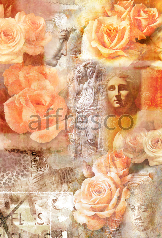 Фрески, Античный коллаж с розами