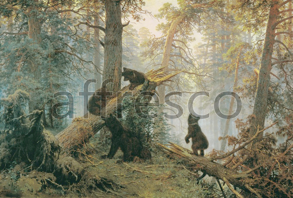 Каталог Аффреско, Картины с животнымиShishkin Ivan, Morning in a Pine Forest | арт. Shishkin Ivan, Morning in a Pine Forest
