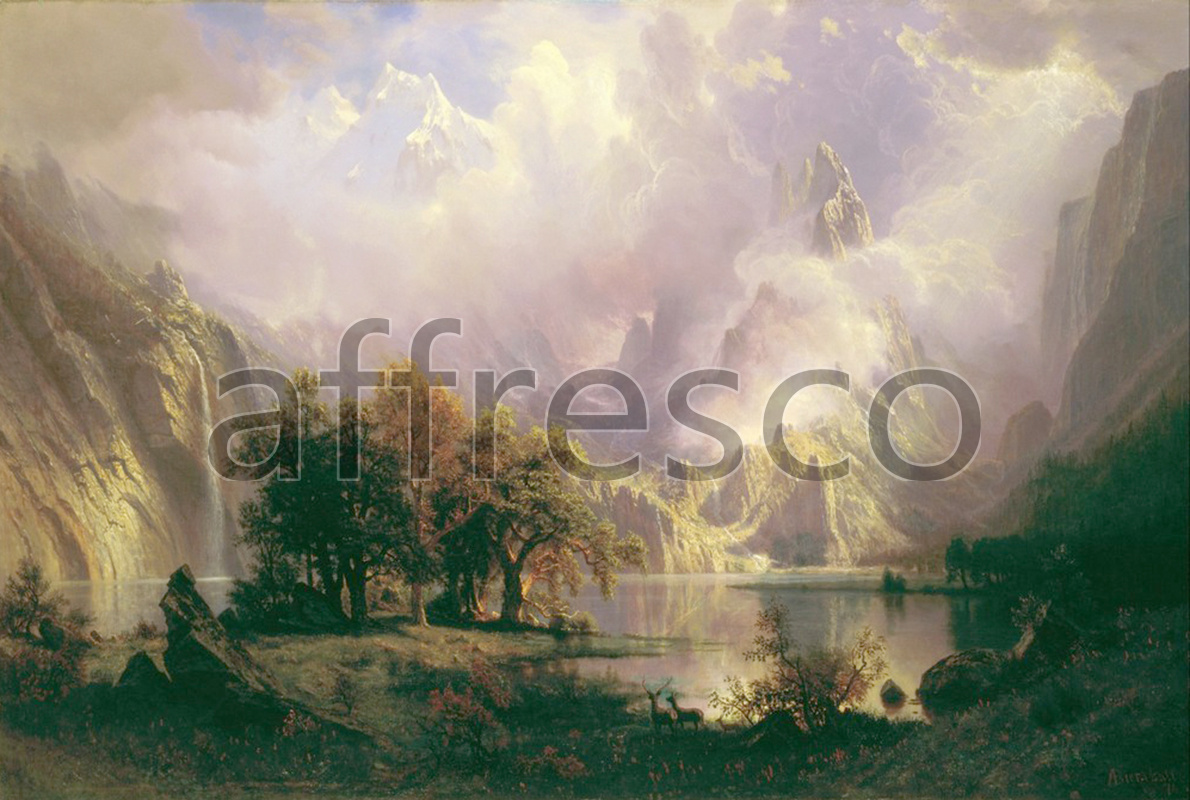 Каталог Аффреско, Классические пейзажиАльберт Бирштадт, Скалистые горы | арт. Albert Bierstadt, Rocky Mountain Landscape
