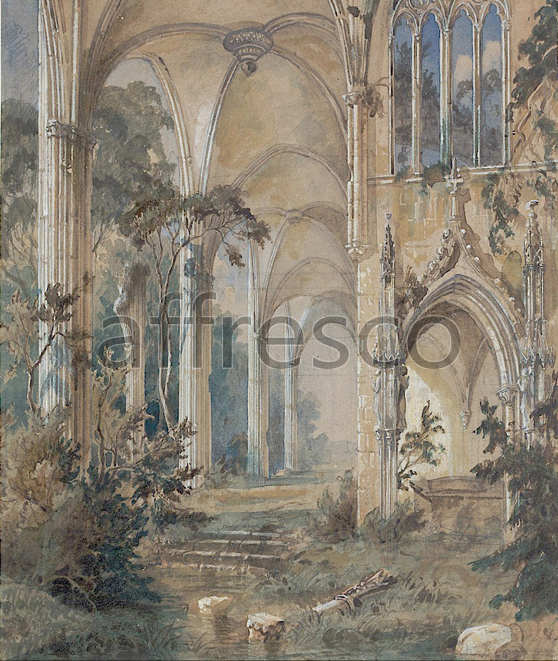 Каталог Аффреско, Классические пейзажиCarl Blechen, Руины готической церкви | арт. Carl Blechen, Gothic Church Ruin
