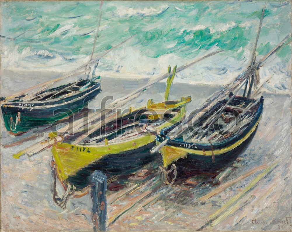Каталог Аффреско, Импрессионисты и постимпрессионистыКлод Моне, Три рыбацкие лодки | арт. Claude Monet, Three Fishing Boats