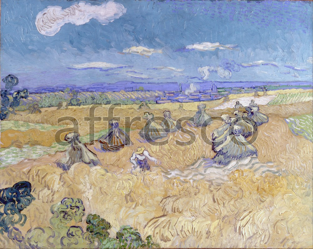 Каталог Аффреско, Импрессионисты и постимпрессионистыПоля пшеницы со жнецами, Овер | арт. Vincent van Gogh, Wheat Fields with Reaper Auvers