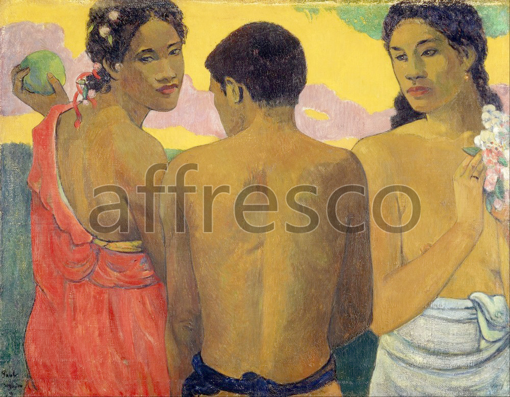 Каталог Аффреско, Импрессионисты и постимпрессионистыПоль Гоген, Три таитянина | арт. Paul Gauguin, Three Tahitians