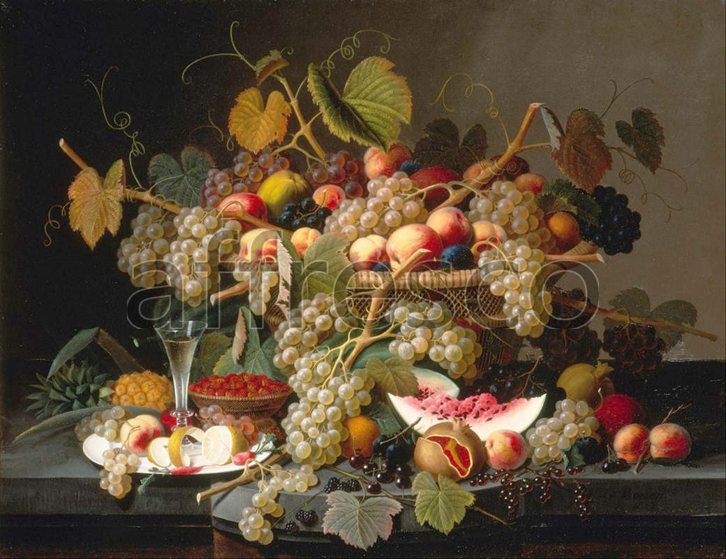 Каталог Аффреско, НатюрмортSeverin Roesen, Still Life with Fruit | арт. Severin Roesen, Still Life with Fruit