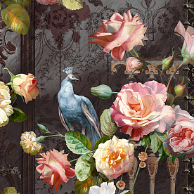 Ванная комната. Обои из коллекции ЦВЕТАРИУМ, арт. Rose Color 2