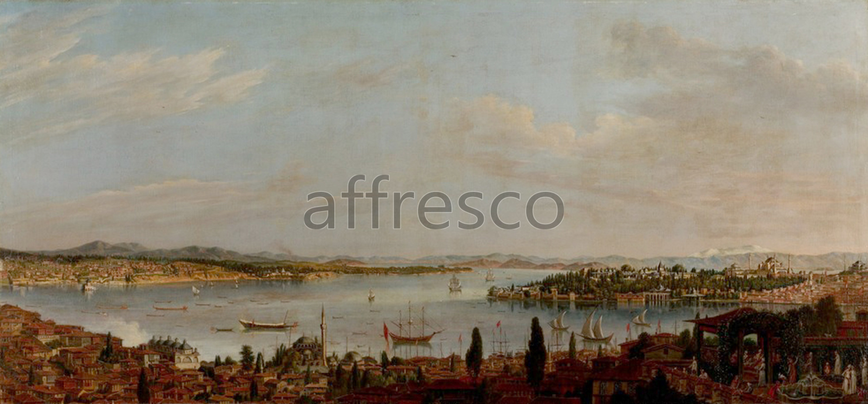 Каталог Аффреско, Классические пейзажиAntoine de Favray, Панорама Стамбула | арт. Antoine de Favray, Panorama of Istanbul