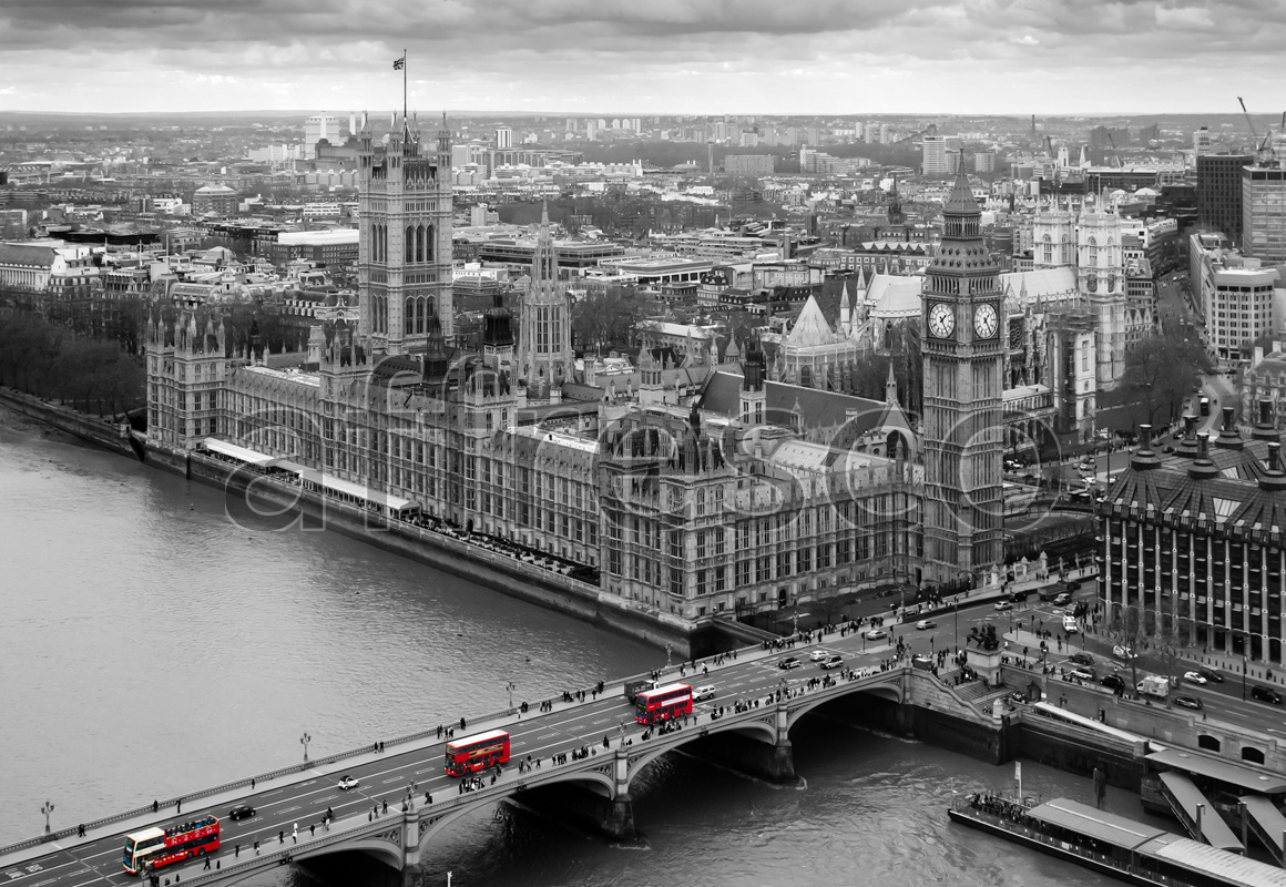 Фрески и фотообои, Вид сверху на Лондон