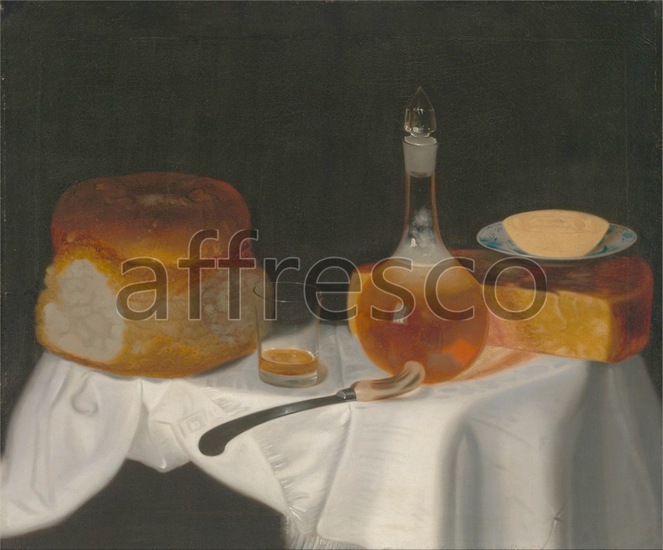 Каталог Аффреско, НатюрмортGeorge Smith, Still Life of Bread Butter and Cheese | арт. George Smith, Still Life of Bread Butter and Cheese