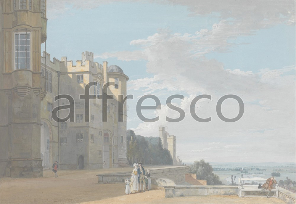 Каталог Аффреско, Классические пейзажиПол Сэндби | арт. Paul Sandby, The North Terrace Windsor Castle Looking West