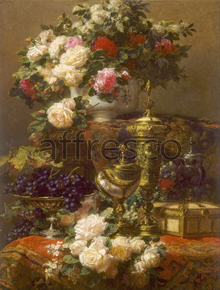 Каталог Аффреско, НатюрмортJean Robie, Flowers and fruit | арт. Jean Robie, Flowers and fruit