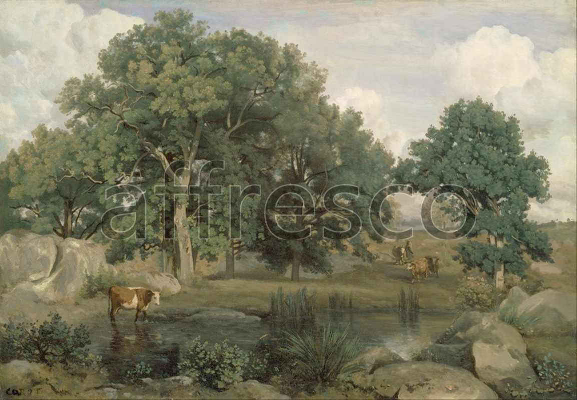 Каталог Аффреско, Классические пейзажиЖан-Батист-Камиль Коро | арт. Jean Baptiste Camille Corot, Forest of Fontainebleau