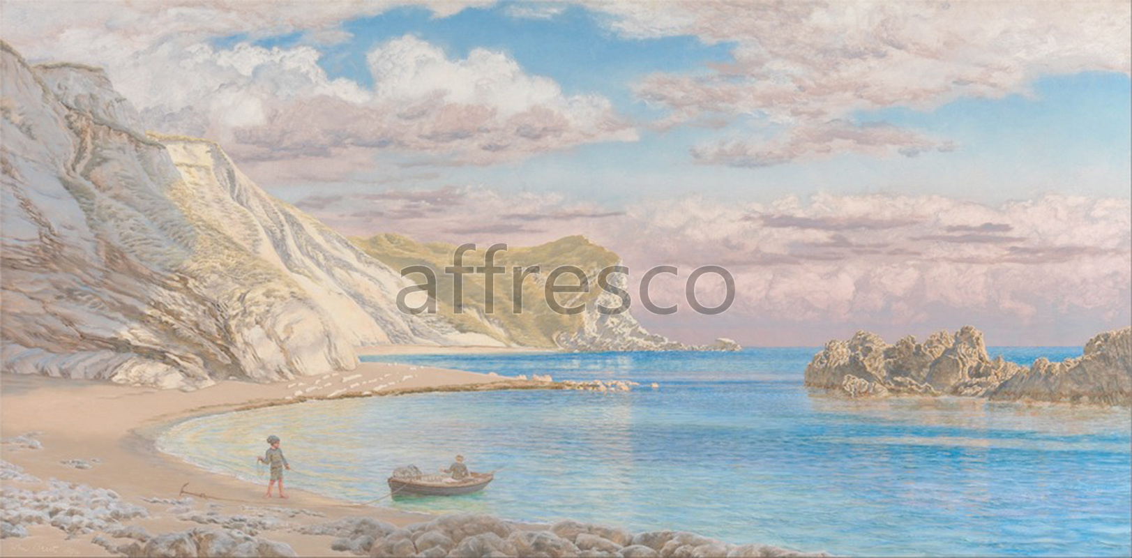 Каталог Аффреско, Классические пейзажиДжон Бретт | арт. John Brett, Man of War Rocks Coast of Dorset