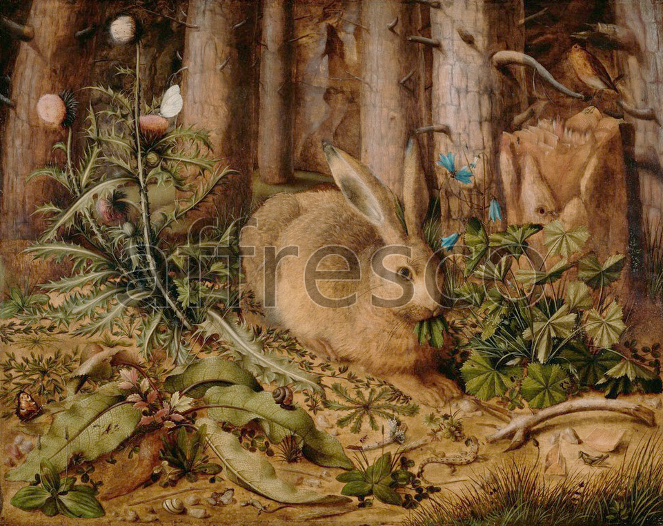 Каталог Аффреско, Картины с животнымиHans Hoffmann, A Hare in the Forest | арт. Hans Hoffmann, A Hare in the Forest