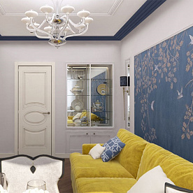 Спальня для Марии Кравченко.Обои из коллекции Re-Space, артикул JK43-COL2