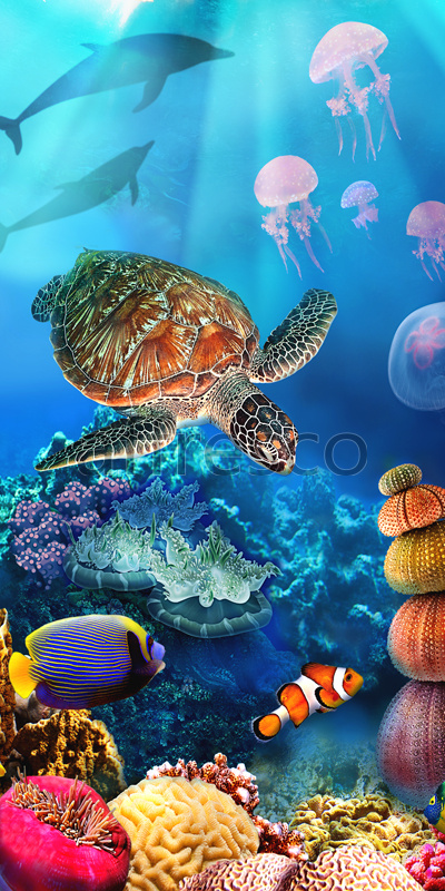 Фрески и фотообои, Морская черепаха