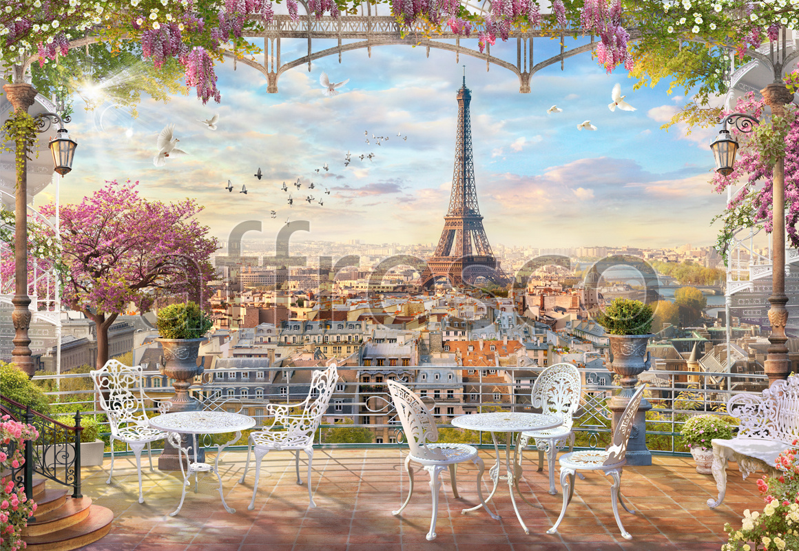 Фрески и фотообои, Романтика Парижа