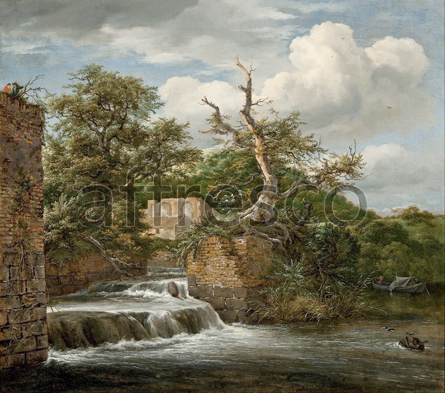 Каталог Аффреско, Классические пейзажиЯкоб ван Рёйсдал | арт. Jacob van Ruisdael, Landscape with a mill run and ruins