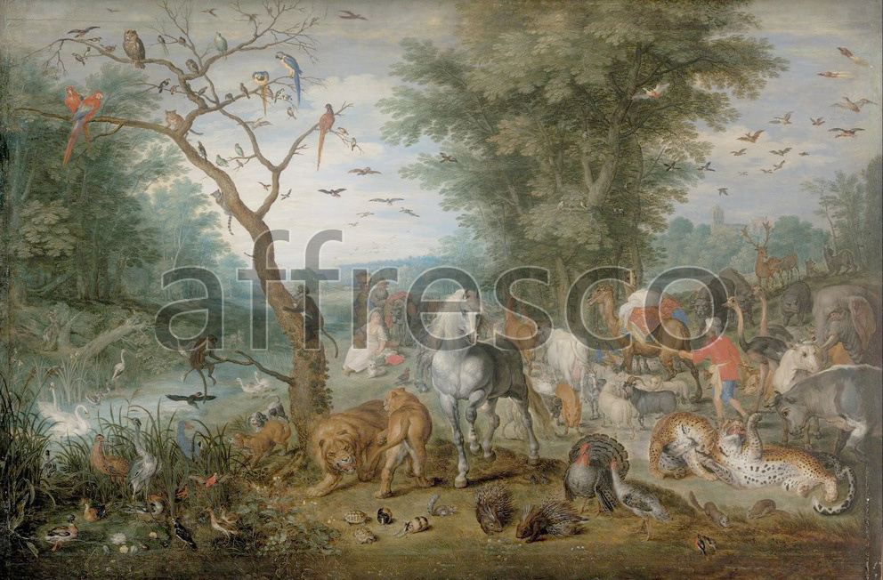 Каталог Аффреско, Картины с животнымиJan Breughel II, Paradise Landscape with Animals | арт. Jan Breughel II, Paradise Landscape with Animals