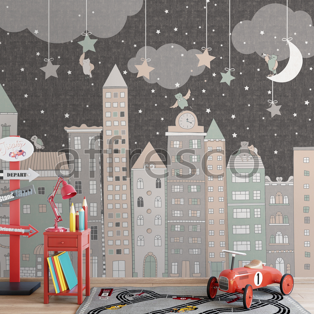 Фотообои город сов, Арт. ZK603-COL1, фабрика обоев Affresco