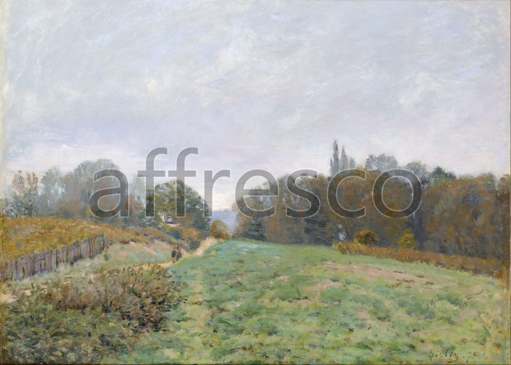 Каталог Аффреско, Импрессионисты и постимпрессионистыАльфред Сислей, Пейзаж в Лувесьенне | арт. Alfred Sisley, Landscape at Louveciennes