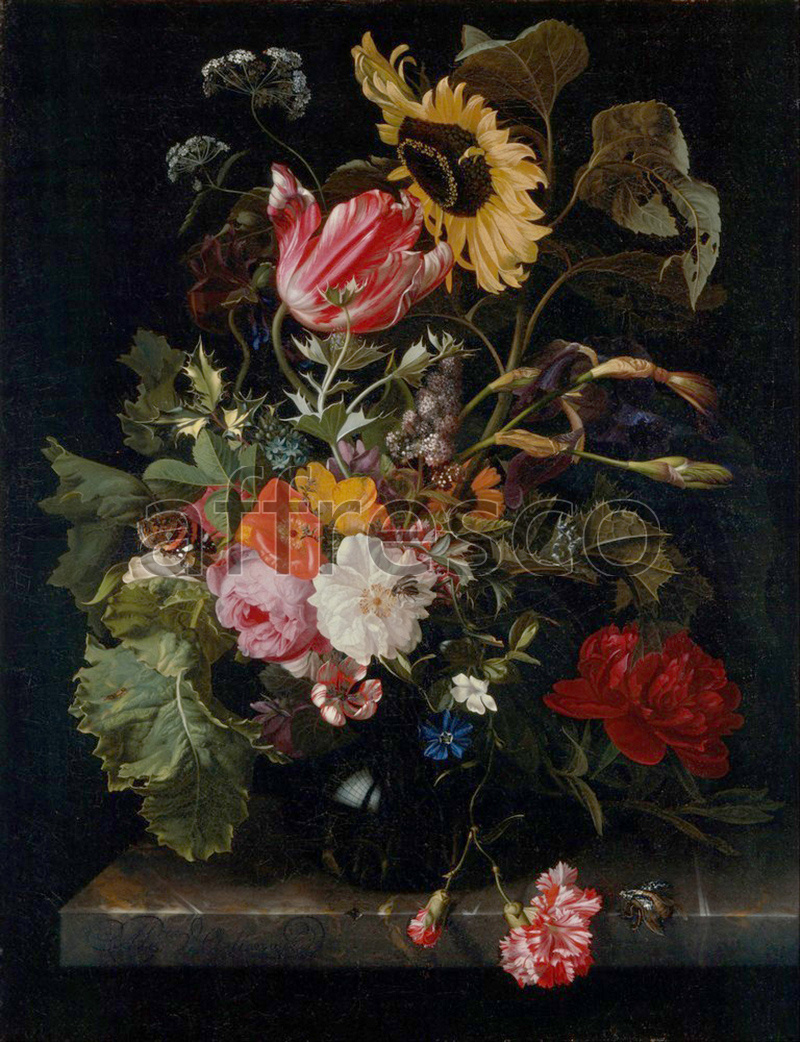 Каталог Аффреско, НатюрмортMaria van Oosterwyck, Bouquet of Flowers in a Vase | арт. Maria van Oosterwyck, Bouquet of Flowers in a Vase