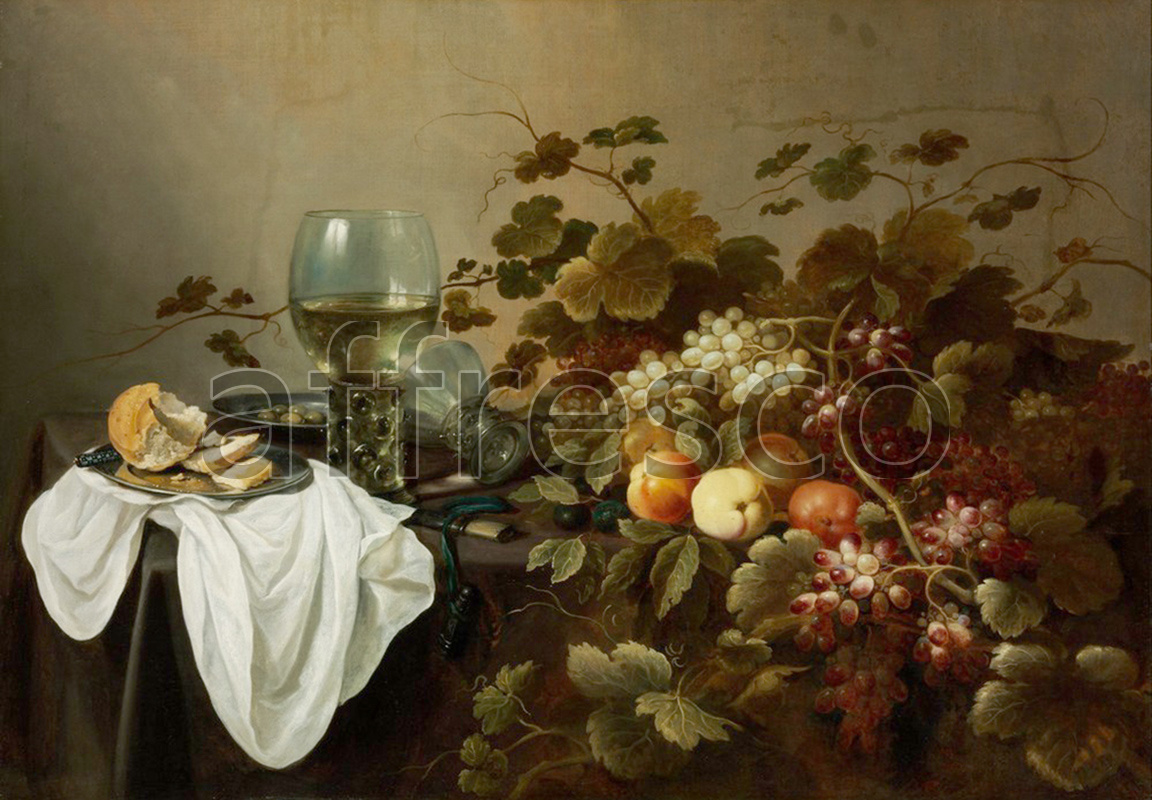 Каталог Аффреско, НатюрмортPieter Claesz, Still Life with Fruit and Roemer | арт. Pieter Claesz, Still Life with Fruit and Roemer