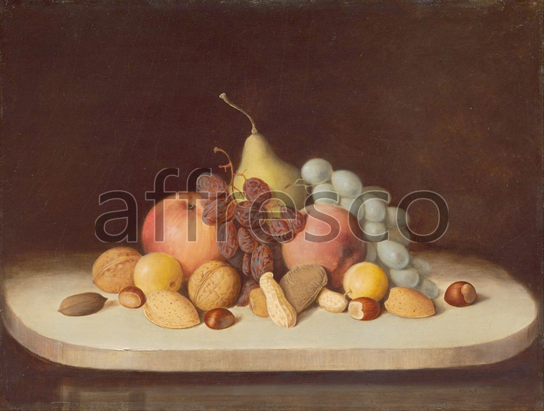 Каталог Аффреско, НатюрмортRobert Seldon Duncanson, Still Life with Fruit and Nuts | арт. Robert Seldon Duncanson, Still Life with Fruit and Nuts
