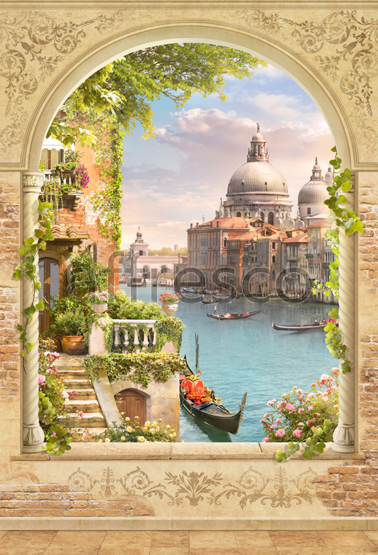 Фрески и фотообои, Арка с видом на Венецию