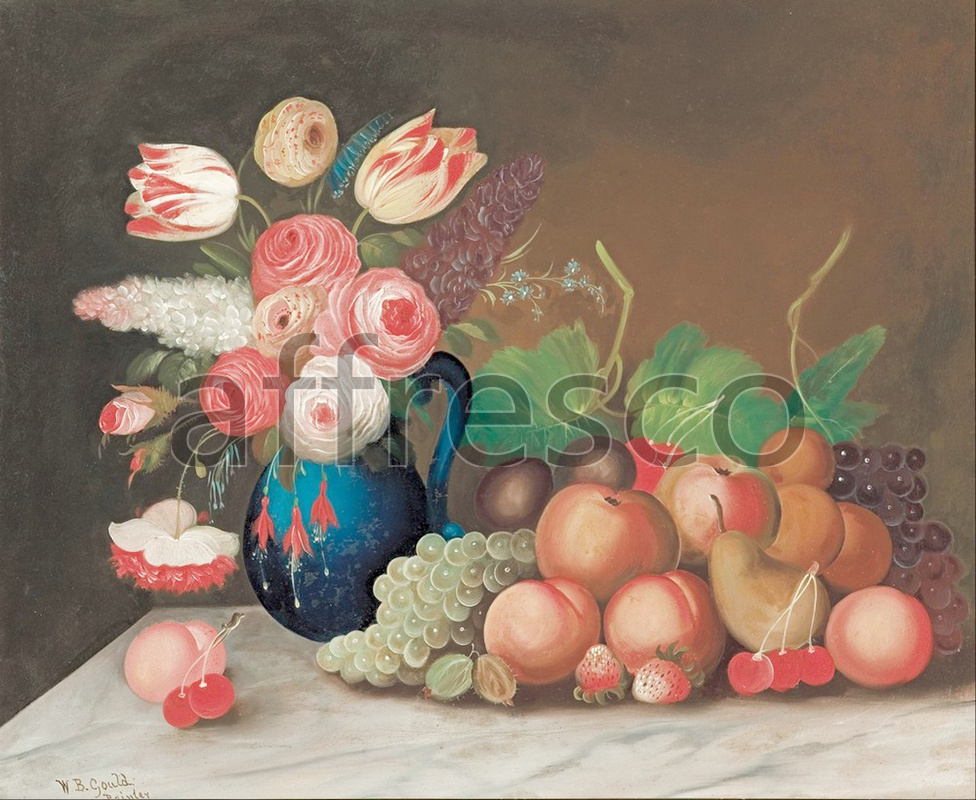 Каталог Аффреско, НатюрмортW.B. Gould, Still life with fruit and flowers | арт. W.B. Gould, Still life with fruit and flowers