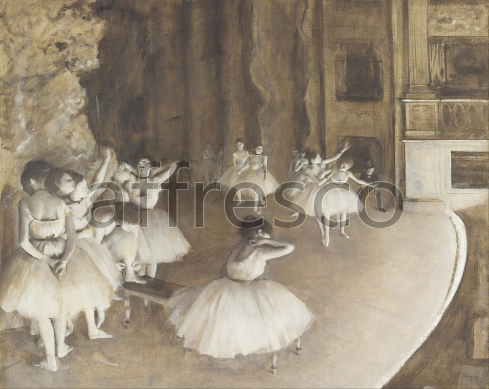 Каталог Аффреско, Импрессионисты и постимпрессионистыЭдгар Дега, Репетиция балета на сцене | арт. Edgar Degas, Ballet Rehearsal on Stage