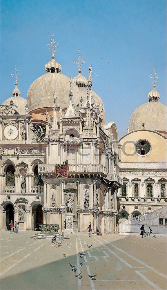 Каталог Аффреско, Классические пейзажиМартин Рико | арт. Martin Rico y Ortega, Courtyard of the Palace of the Dux of Venice
