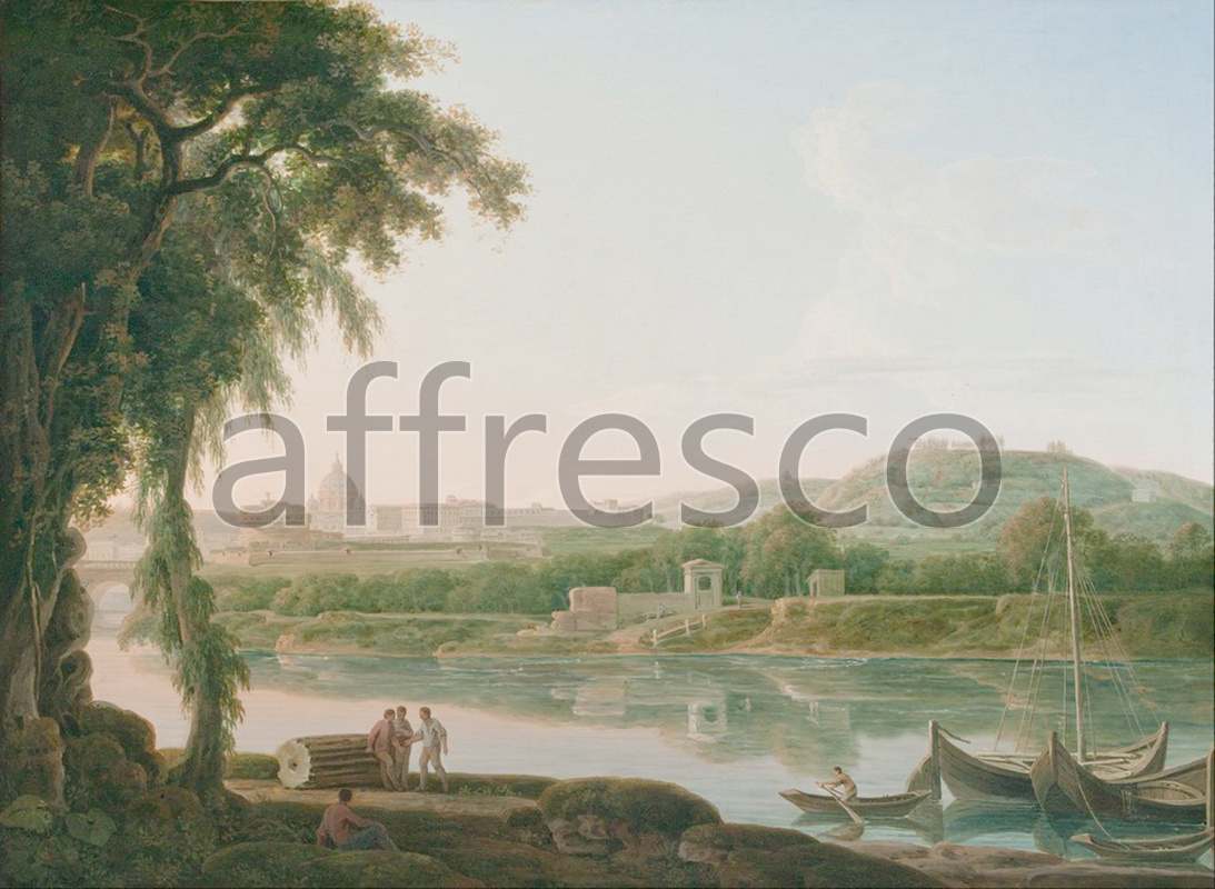 Каталог Аффреско, Классические пейзажиЯкоб Марис | арт. Jacob More, A distant view of Rome across the Tiber