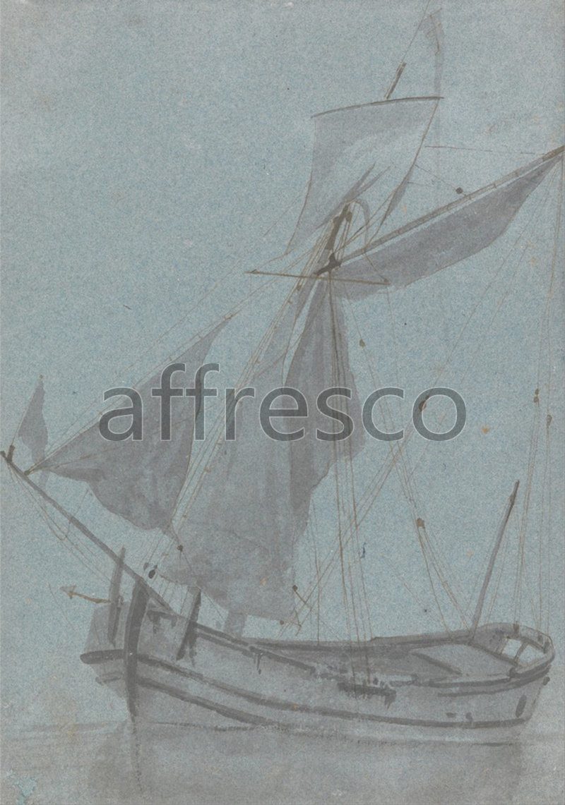 Каталог Аффреско, Морские пейзажиSamuel Scott, A Coastal Barge | арт. Samuel Scott, A Coastal Barge