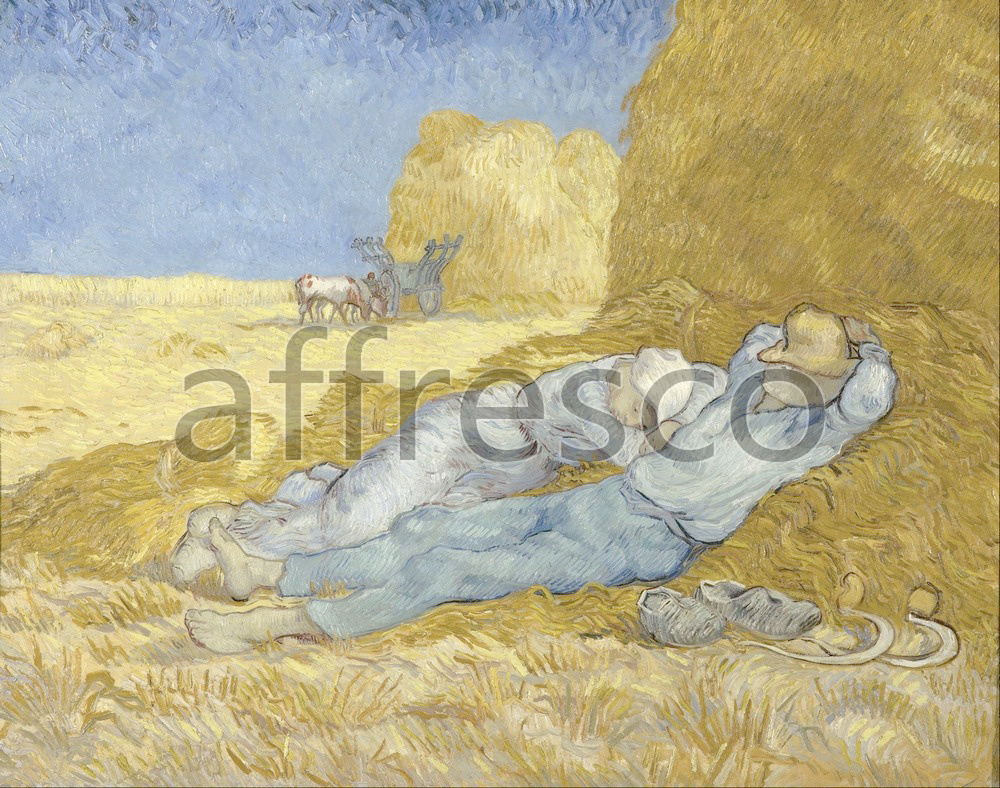 Каталог Аффреско, Импрессионисты и постимпрессионистыВинсент Ван Гог, Полдень или сиеста, подражение Милле | арт. Vincent van Gogh, The siesta after Millet