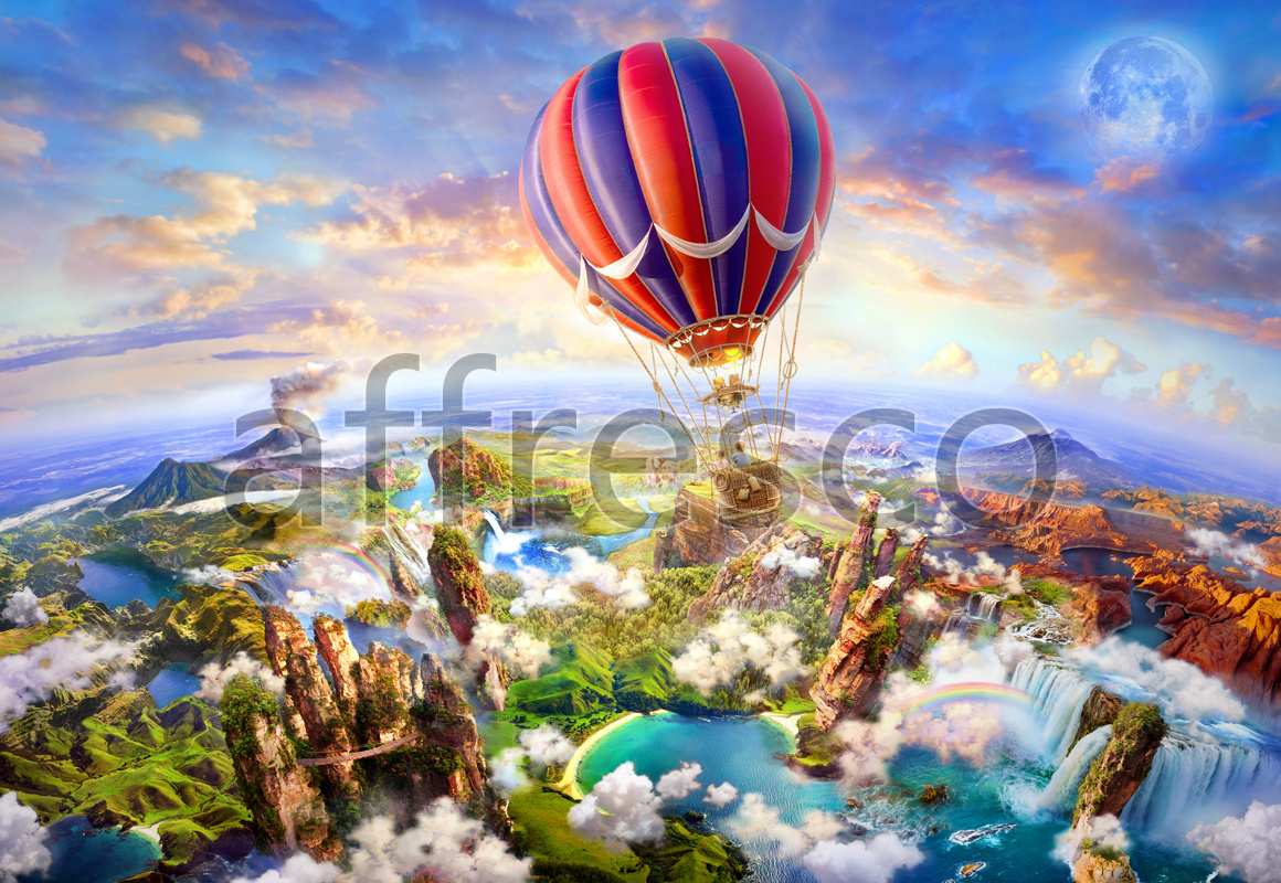 Фрески и фотообои, Панорама с воздушного шара
