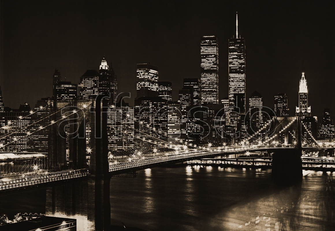 Фрески и фотообои, Ночной Нью-Йорк