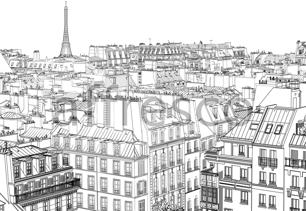 Фрески и фотообои, Париж графика