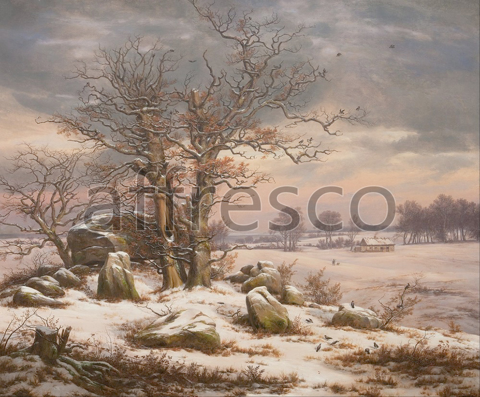 Каталог Аффреско, Классические пейзажиJ.C. Dahl Winter | арт. J.C. Dahl Winter, Landscape near Vordingborg Denmark